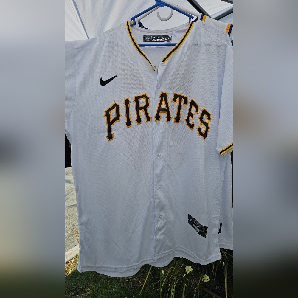 Nike White Pirates Jersey with Black and Gold Details